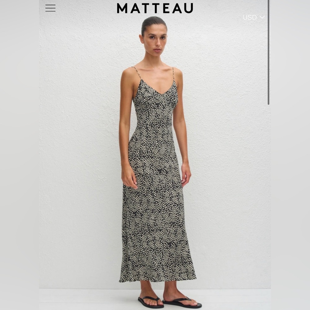 Matteau Kyoto low back sling dress - BNWT